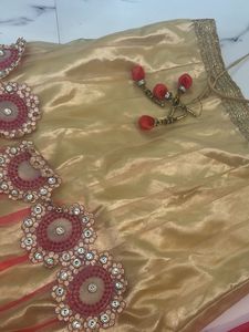 Stunning Gold &amp; Pink Lehenga Choli