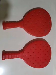 Red Plastic Paddles (Set of 2)