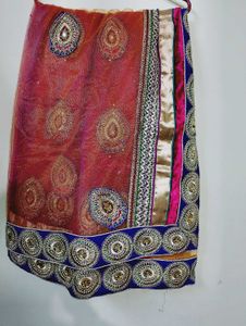 Embroidered Net Saree