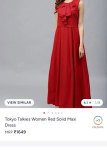 Elegant Red Ruffle Dress