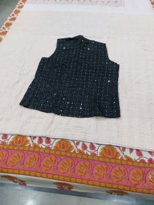 Embellished Nehru Jacket Style Top