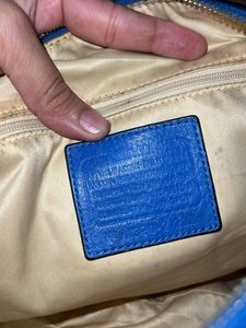 Coach Blue Leather Satchel