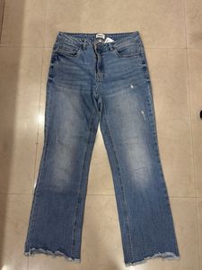 Women's Blue Straight Cut Jeans