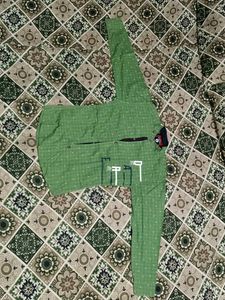 Green Printed Casual Shirt