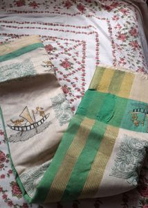 Embroidery Handloom Saree