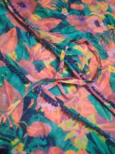 Vibrant Floral Print Kimono kaftan