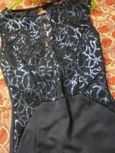 peacock Blue long fish cut gown