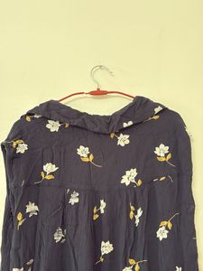 Floral Print Black Shrug