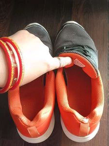 Adidas Black &amp; Orange Sneakers