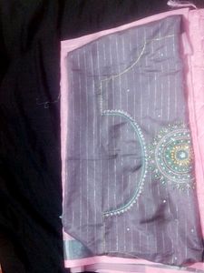 Pink Chanderi Silk Saree with Blouse Pi