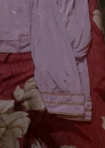 Elegant y2k Lavender Kurta Set with Sequins