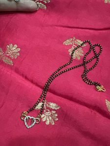 Elegant Heart Pendant Mangalsutra Set