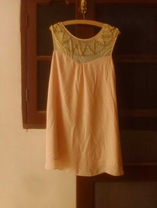 Beaded Neckline Shift Dress