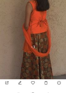 Ethnic Orange Blouse