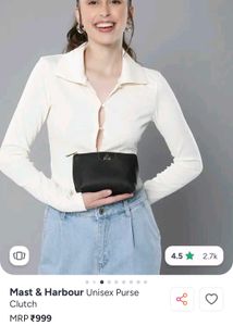 Mast And Harbour Clutch - Black 🖤✨