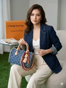 LV PREMIUM QUALITY DENIM SPEEDY HANDBAG WD BOX