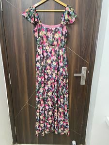 Pink Floral Maxi Dress