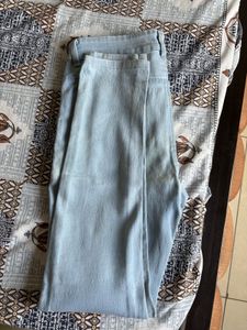 Light Wash High-Waisted Straight Leg Jeans