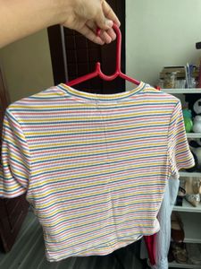 Striped Cropped T-Shirt