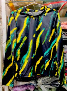 Stylish Abstract Print Long Sleeve Top