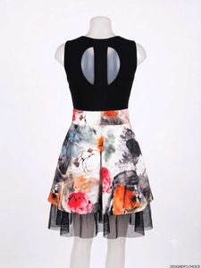 Unique Floral Print Sleeveless Dress