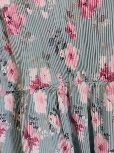 Beautiful Floral Print Tiered Dress