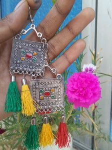 Colourful Oxidised Earings