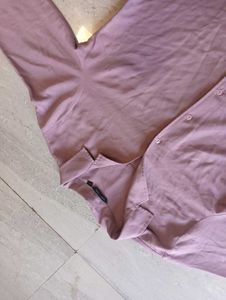 Solid Lilac Button-Up Shirt