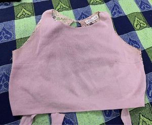 Pink Lace Crop Top