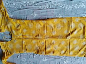Yellow Printed Kurta Set