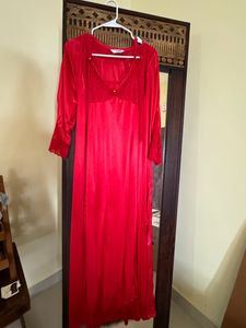 A Long Night Dress With Robe