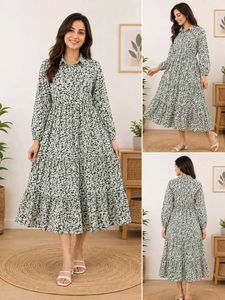 Elegant Floral Print Maxi Dress