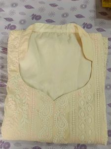 Elegant Yellow Embroidered Kurta