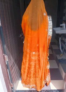 bridal rajputi poshak with one necklace