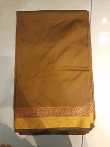 Elegant Mustard Saree with stitched blouse