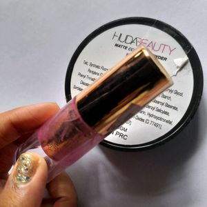 Combo Of Compact Powder And Pink Lipstick With Free Kajal. 💥