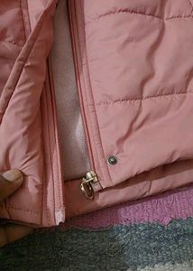 Pink Puffer Jacket with Hood