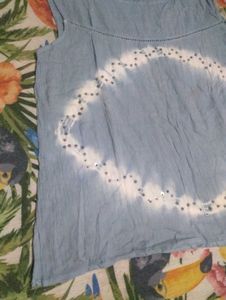 Blue Tie-Dye Tank Top