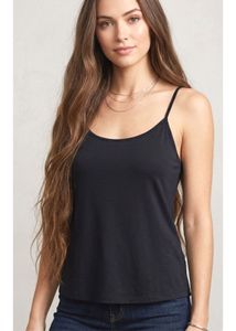 Basic Black Spaghetti Strap Tank Top /slip