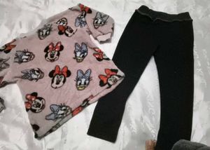 Very Cute N Beautiful Woolen Disney Top With Leggi