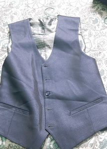 2 pc set Men's Navy Blue Blazer with vest