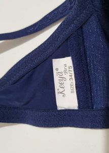 Navy Blue And Black Pushup Bra