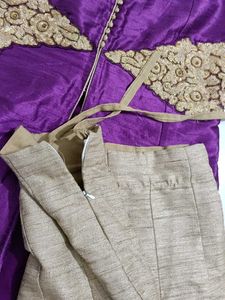 Beautifully Embroidered Purple Kurta Set