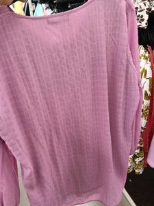 Charming Lavender Lace Trim Top