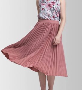 Pink Pleated Skirt