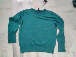 Elegant Teal Long Sleeve Sweater