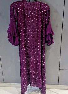 Wine Colour Indowestern Shrug