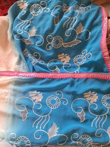 Embroidered Silk Saree