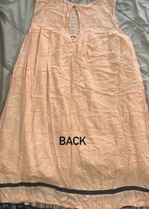 Peachy Pink Smocked Top Dress