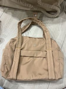 Chic Beige Nylon Tote Bag